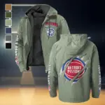 Streetwear Hoop Squad Flannel Hoodie, Street Style Sport Hoodie HVN1434DP - Light Green