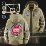 Streetwear Hoop Squad Fleece Windbreaker Jacket, Weather-Guard Fleece HVN1434DP - Khaki