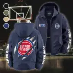 Streetwear Hoop Squad Fleece Windbreaker Jacket, Weather-Guard Fleece HVN1434DP - Navy
