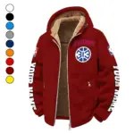 Streetwear Hoop Squad Winter Fleece Jacket, Superior Thermal Protection HVN1434DP - Wine