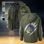 Bold Shots Flannel Hoodie, Warm Fan Flannel Hoodie HVN1434GS - Green