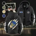 Bold Shots Fleece Windbreaker Jacket, Thermal Wind-Deflector HVN1434GS - Black