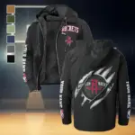 Sport Supporter Energy Flannel Hoodie, Cold Game Day Hoodie HVN1434HR - Black