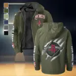 Sport Supporter Energy Flannel Hoodie, Cold Game Day Hoodie HVN1434HR - Green