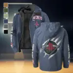 Sport Supporter Energy Flannel Hoodie, Cold Game Day Hoodie HVN1434HR - Navy Blue