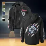 Game Ready Supporters Flannel Hoodie, Athletic Lifestyle Fan Hoodie HVN1434LA - Black