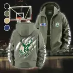 Streetwear Court Culture Fleece Windbreaker Jacket, Expedition Wind Fleece HVN1434MB - Green