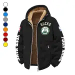 Streetwear Court Culture Winter Fleece Jacket, Cold Weather Hiking Fleece HVN1434MB - Black