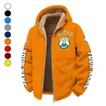 Streetwear Court Culture Winter Fleece Jacket, Cold Weather Hiking Fleece HVN1434MB - Orange