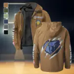 Athletic Fan Pride Flannel Hoodie, All-Season Fan Hoodie HVN1434MG - Camel