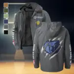 Athletic Fan Pride Flannel Hoodie, All-Season Fan Hoodie HVN1434MG - Gray