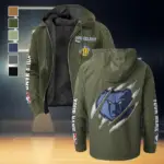 Athletic Fan Pride Flannel Hoodie, All-Season Fan Hoodie HVN1434MG - Green