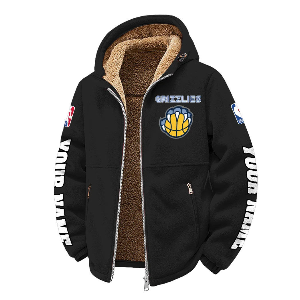 Athletic Fan Pride Winter Fleece Jacket, Snow-Ready Active Fleece HVN1434MG - Black - Image 2