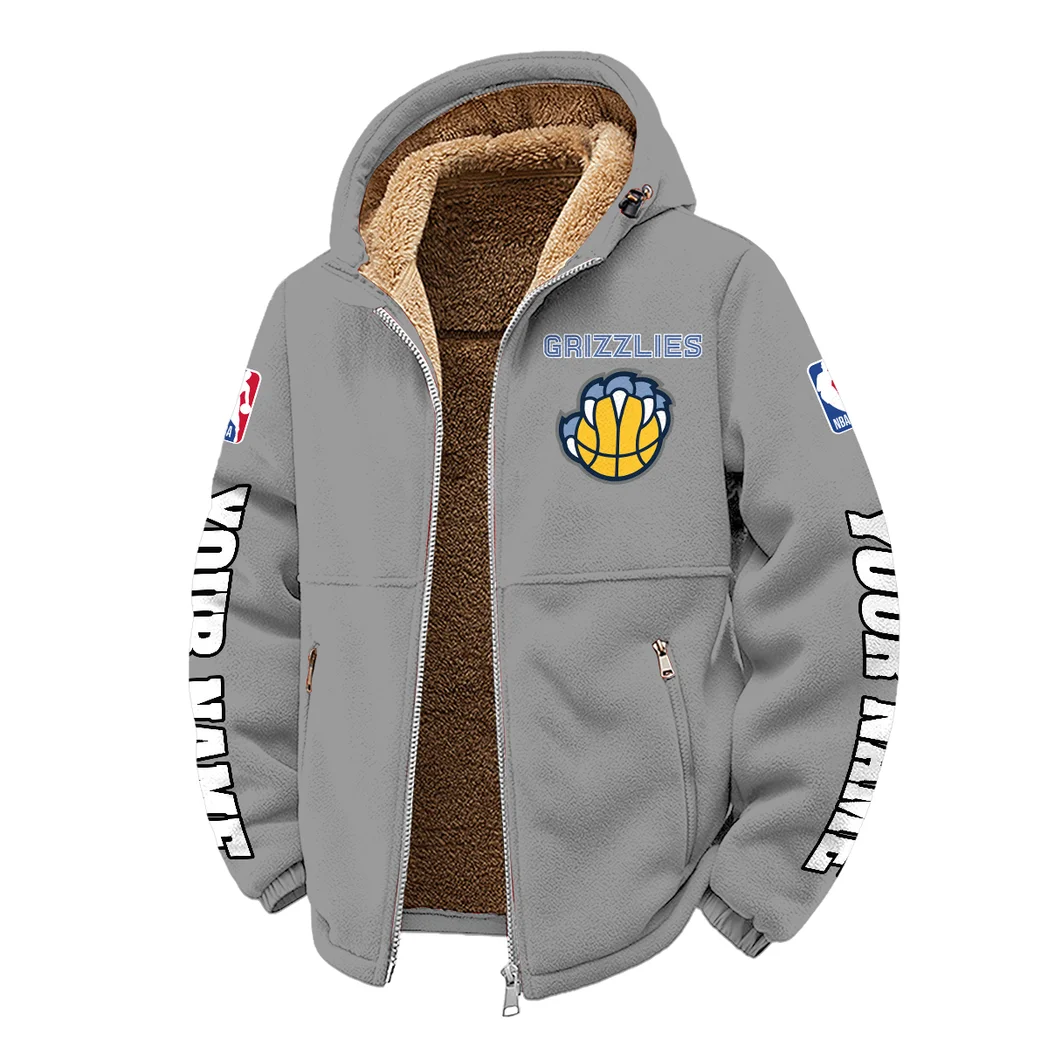 Athletic Fan Pride Winter Fleece Jacket, Snow-Ready Active Fleece HVN1434MG - Grey - Image 2