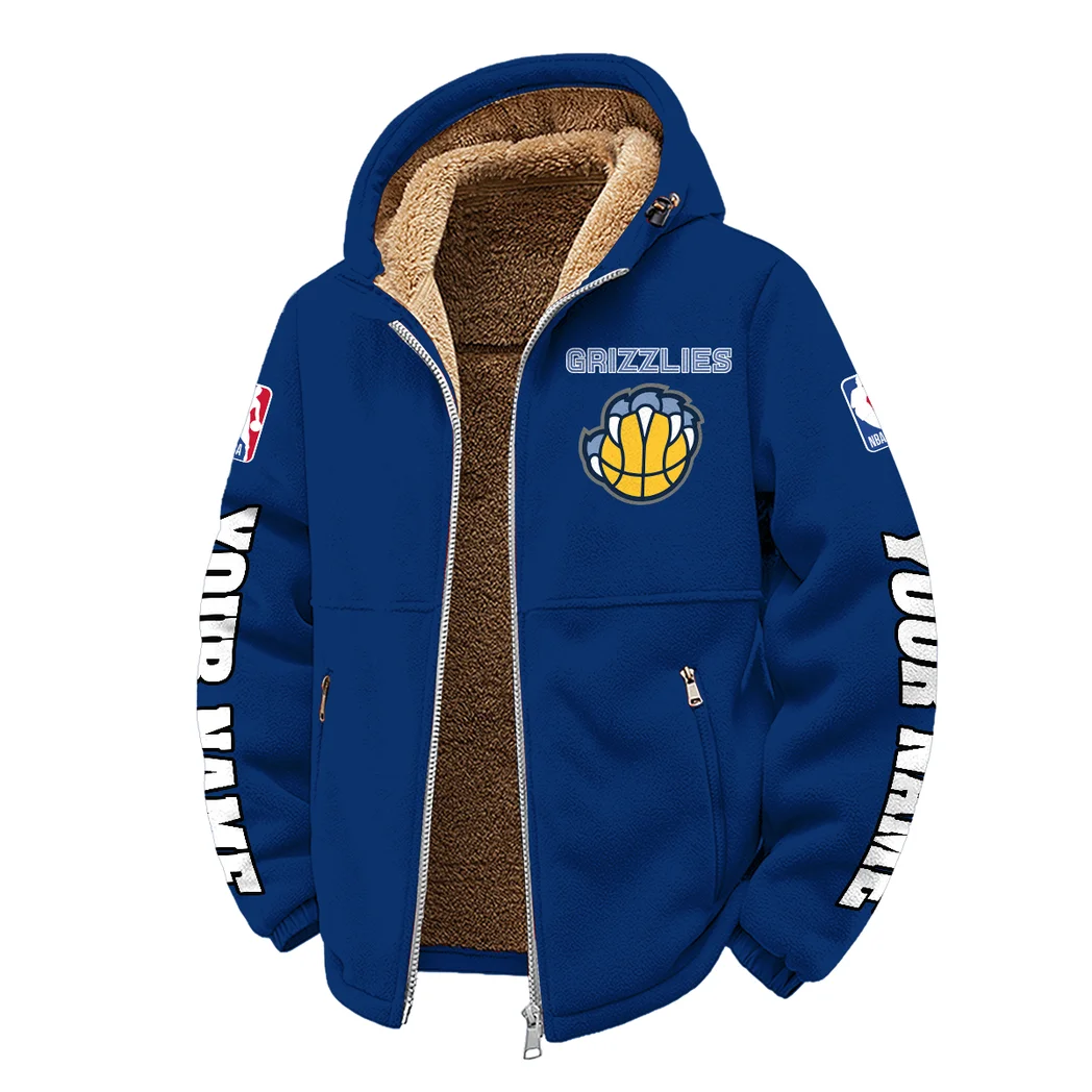 Athletic Fan Pride Winter Fleece Jacket, Snow-Ready Active Fleece HVN1434MG - Navy - Image 2