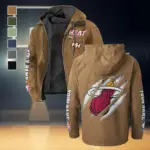 Everyday Basketball Lifestyle Flannel Hoodie, Bold Supporter Flannel Hoodie HVN1434MH - Camel