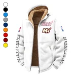 Everyday Basketball Lifestyle Winter Fleece Jacket, All-Mountain Sport Jacket HVN1434MH - White
