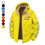 Everyday Basketball Lifestyle Winter Fleece Jacket, All-Mountain Sport Jacket HVN1434MH - Yellow