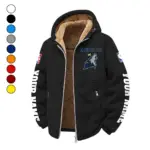 True Hoop Lifestyle Winter Fleece Jacket, Cross-Training Thermal Zip HVN1434MT - Black