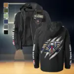 Streetwear Court Culture Flannel Hoodie, Loyal Supporter Sport Hoodie HVN1434NO - Black
