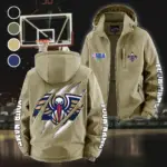 Streetwear Court Culture Fleece Windbreaker Jacket, Cross-Training Wind Shell HVN1434NO - Khaki