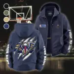 Streetwear Court Culture Fleece Windbreaker Jacket, Cross-Training Wind Shell HVN1434NO - Navy