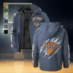 Hoop Passion Fans Flannel Hoodie, Fan Pride Hooded Flannel HVN1434NY - Navy Blue