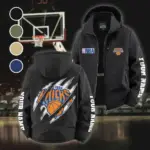 Hoop Passion Fans Fleece Windbreaker Jacket, Outdoor Activity Defense HVN1434NY - Black