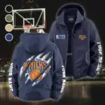 Hoop Passion Fans Fleece Windbreaker Jacket, Outdoor Activity Defense HVN1434NY - Navy