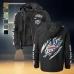 Everyday Hoop Fans Flannel Hoodie, Rugged Sport Flannel Hoodie HVN1434OC - Black
