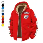 Everyday Hoop Fans Winter Fleece Jacket, Ultra-Soft Fleece Shell HVN1434OC - red