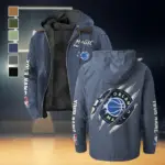 True Fan Pride Flannel Hoodie, Everyday Game Fan Hoodie HVN1434OM - Navy Blue
