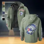 All-Season Sport Family Flannel Hoodie, Warm Sport Spirit Hoodie HVN1434PH - Light Green