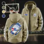 All-Season Sport Family Fleece Windbreaker Jacket, Brushed Fleece Wind-Resist Layer HVN1434PH - Khaki