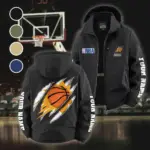 Streetwear Supporter Crew Fleece Windbreaker Jacket, Luxe Fleece Exterior HVN1434PS - Black