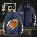 Streetwear Supporter Crew Fleece Windbreaker Jacket, Luxe Fleece Exterior HVN1434PS - Navy