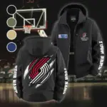 All-Season Supporters Fleece Windbreaker Jacket, Anti-Pill Wind-Blocking Fleece HVN1434PT - Black