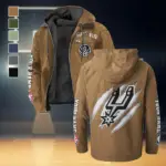 Streetwear Court Culture Flannel Hoodie, Supporter Spirit Hooded Flannel HVN1434SA - Camel