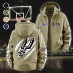 Streetwear Court Culture Fleece Windbreaker Jacket, Premium Bonded Fleece HVN1434SA - Khaki