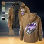 Streetwear Slam Crew Flannel Hoodie, Cold Game Day Hoodie HVN1434SK - Camel