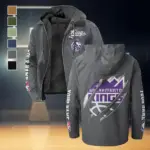 Streetwear Slam Crew Flannel Hoodie, Cold Game Day Hoodie HVN1434SK - Gray