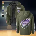 Streetwear Slam Crew Flannel Hoodie, Cold Game Day Hoodie HVN1434SK - Green
