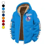Streetwear Slam Crew Winter Fleece Jacket, High-Density Comfort Fleece HVN1434SK - cyan
