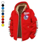 Streetwear Slam Crew Winter Fleece Jacket, High-Density Comfort Fleece HVN1434SK - red