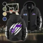 Sport Spirit Fans Fleece Windbreaker Jacket, High-Density Windproof Fleece HVN1434UJ - Black