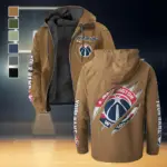 All-Season Hoop Squad Flannel Hoodie, Fan Squad Flannel Hoodie HVN1434WW - Camel