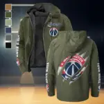 All-Season Hoop Squad Flannel Hoodie, Fan Squad Flannel Hoodie HVN1434WW - Green