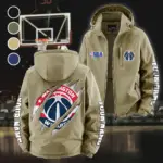 All-Season Hoop Squad Fleece Windbreaker Jacket, Breathable Fleece Windwear HVN1434WW - Khaki