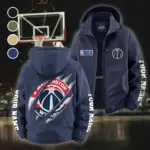 All-Season Hoop Squad Fleece Windbreaker Jacket, Breathable Fleece Windwear HVN1434WW - Navy