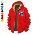 All-Season Hoop Squad Winter Fleece Jacket, Sherpa Lined Winter Fleece HVN1434WW - red